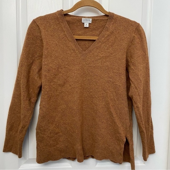 J Crew Wool Blend V-Neck Pullover Sweater Women’s Medium - Picture 1 of 13